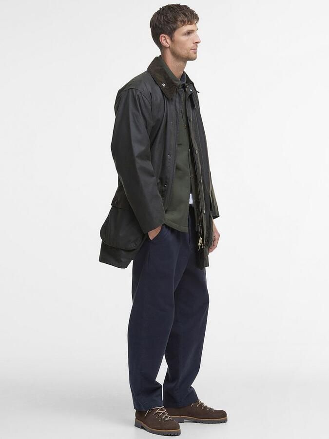 Barbour Northumbria Wax Jas Groen - Foto 4