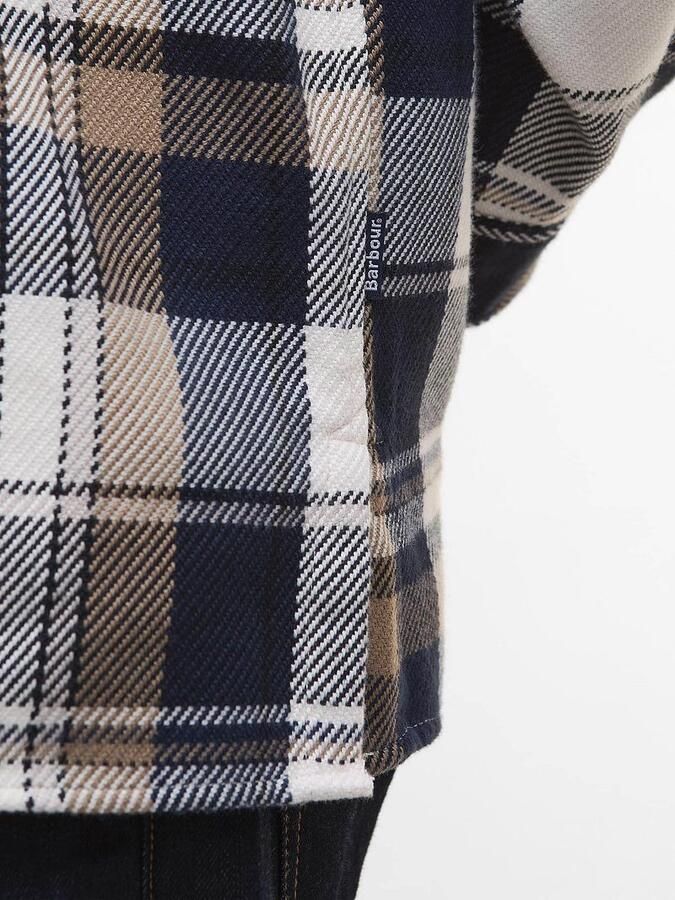 Barbour Overshirt Ruit Grasmoor Navy - Foto 4