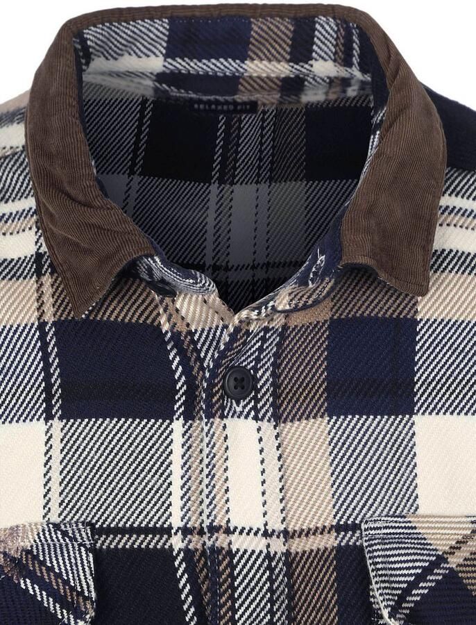 Barbour Overshirt Ruit Grasmoor Navy - Foto 2