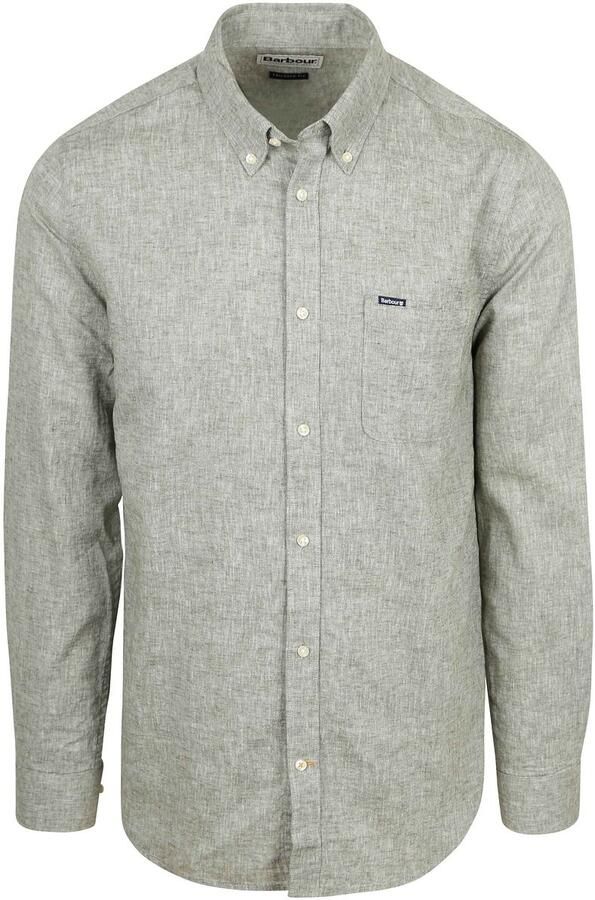 Barbour Overhemd Lange Mouw Shirt Nelson Tailored Groen