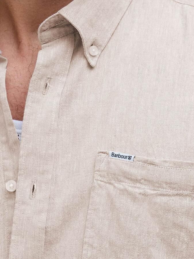 Barbour Shirt Nelson Tailored Stone Beige - Foto 3
