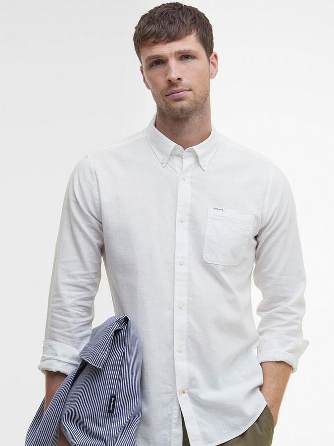 Barbour Witte Op Maat Gemaakte Overhemd met Borstzak White Heren - Foto 3