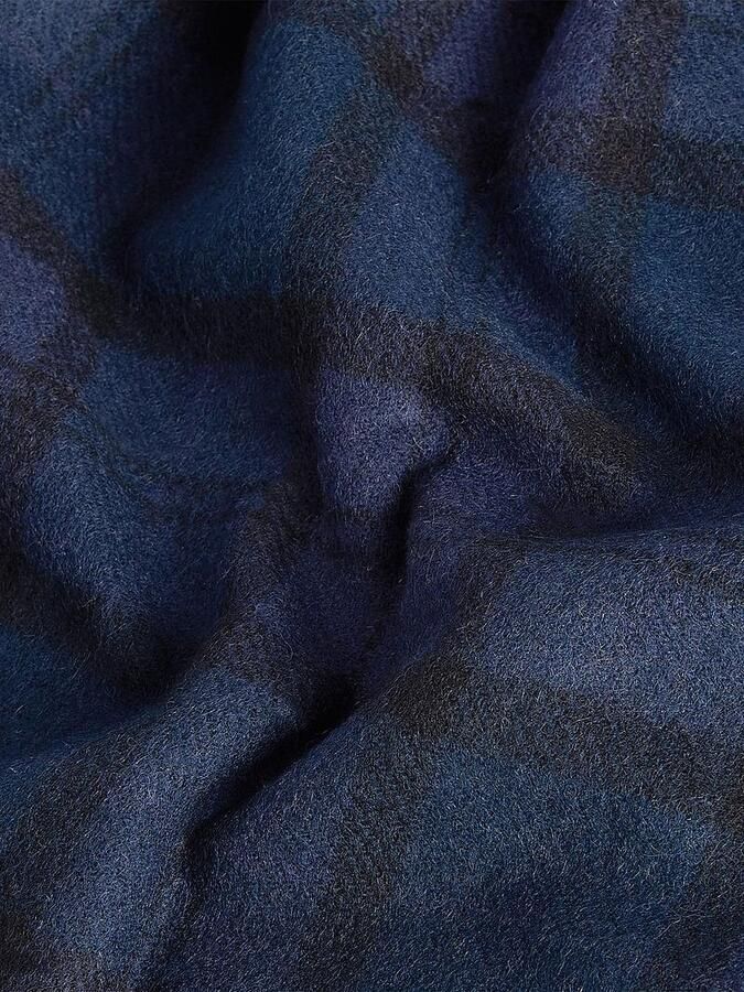 Barbour Multicolor Geruite Tartan Lamswollen Sjaal Zwart Heren - Foto 2