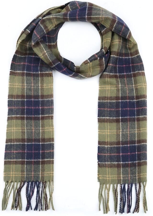 Barbour Groene wollen sjaal voor heren Green Heren
