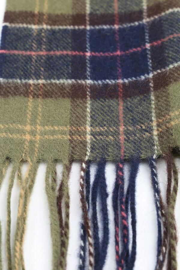 Barbour Geruite lamswollen sjaal met franjes Multicolor Heren - Foto 5