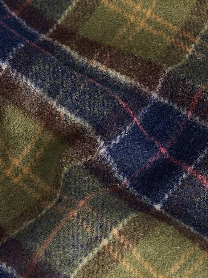Barbour Geruite lamswollen sjaal met franjes Multicolor Heren - Foto 4