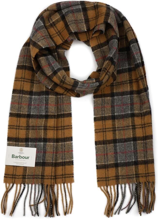 Barbour Sjaal Tartan Lamswol Lichtbruin