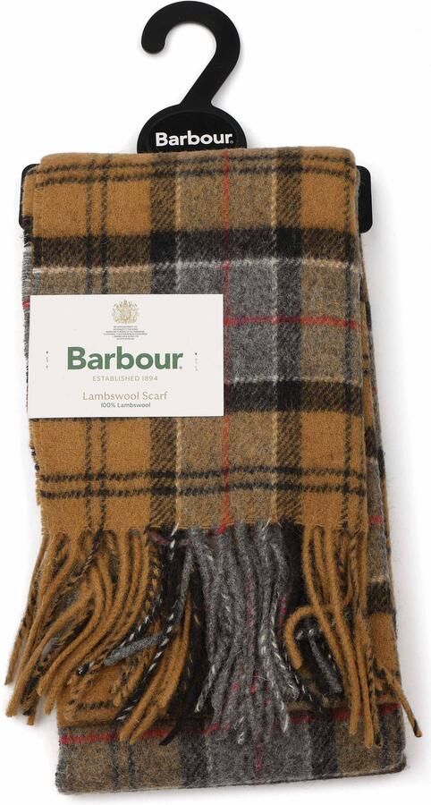 Barbour Sjaal Tartan Lamswol Lichtbruin - Foto 3