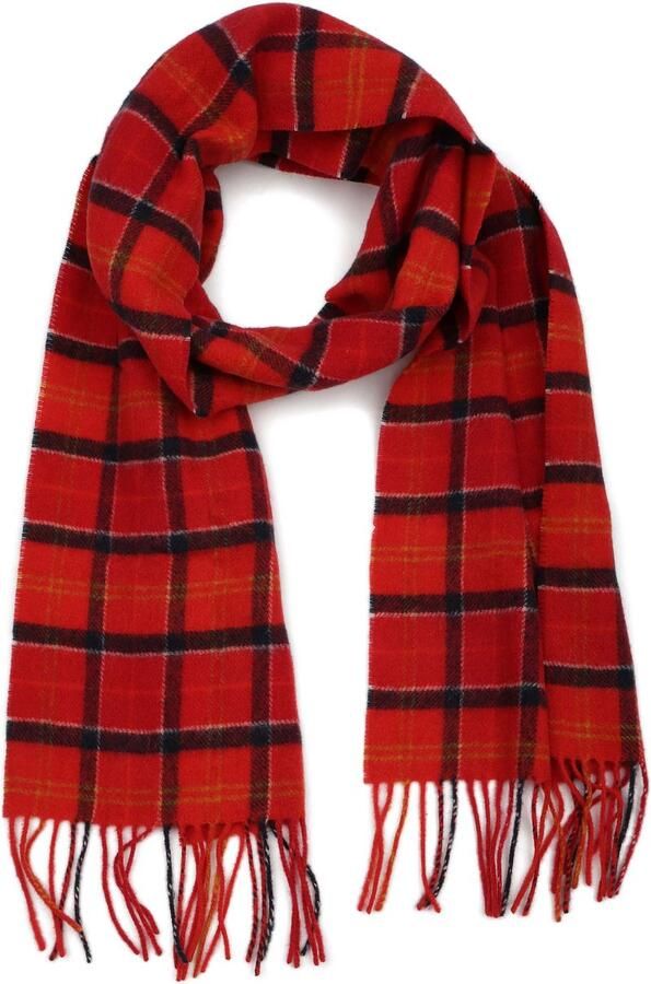 Barbour Sjaal Tartan Lamswol Rood