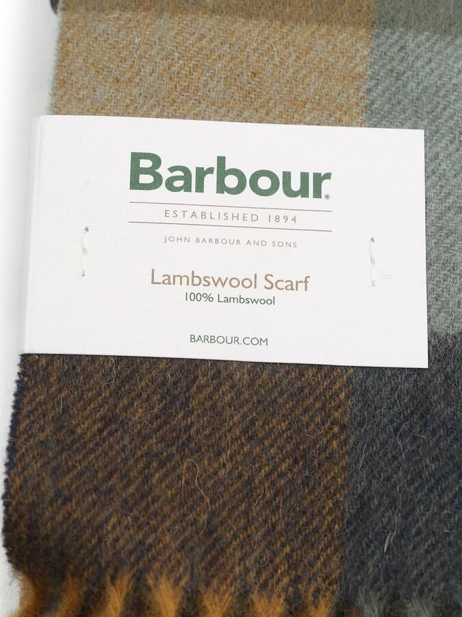 Barbour Sjaal Tattersall Blauw Beige - Foto 2