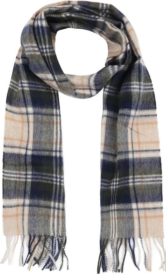 Barbour Nieuwe Geruite Sjaal Stijlvol Accessoire Beige Heren