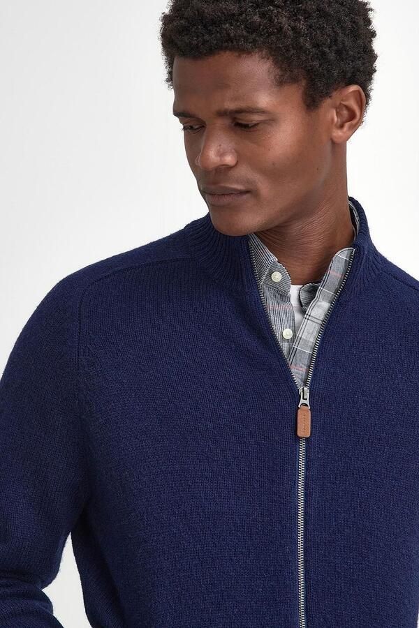 Barbour Talder Zip Vest Wol Donkerblauw - Foto 4
