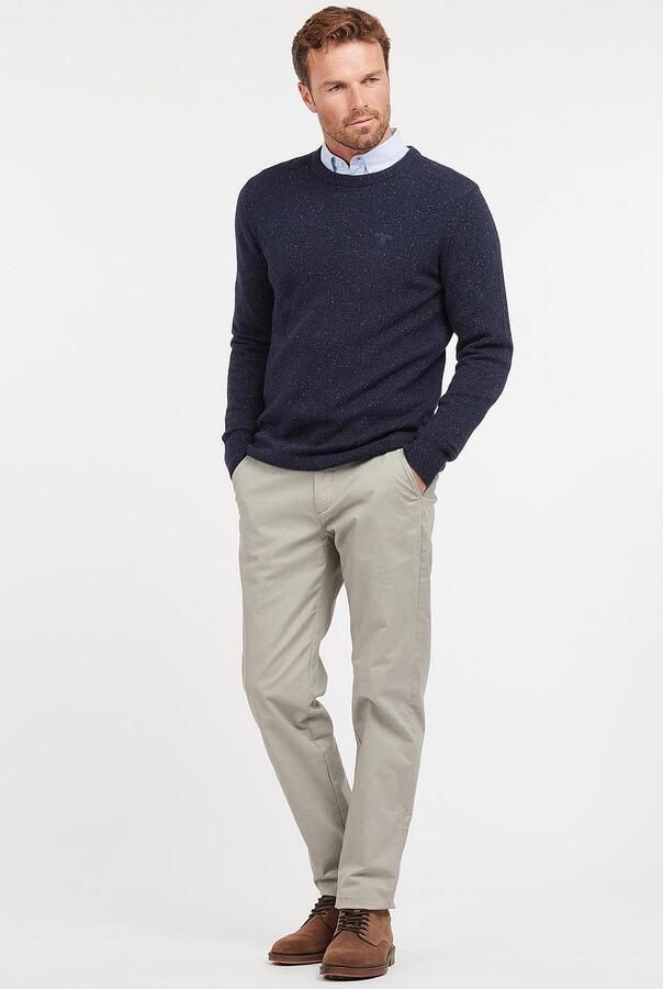 Barbour Blauwe Trui met Klassieke Ronde Hals en Opvallend Design Blue Heren - Foto 5