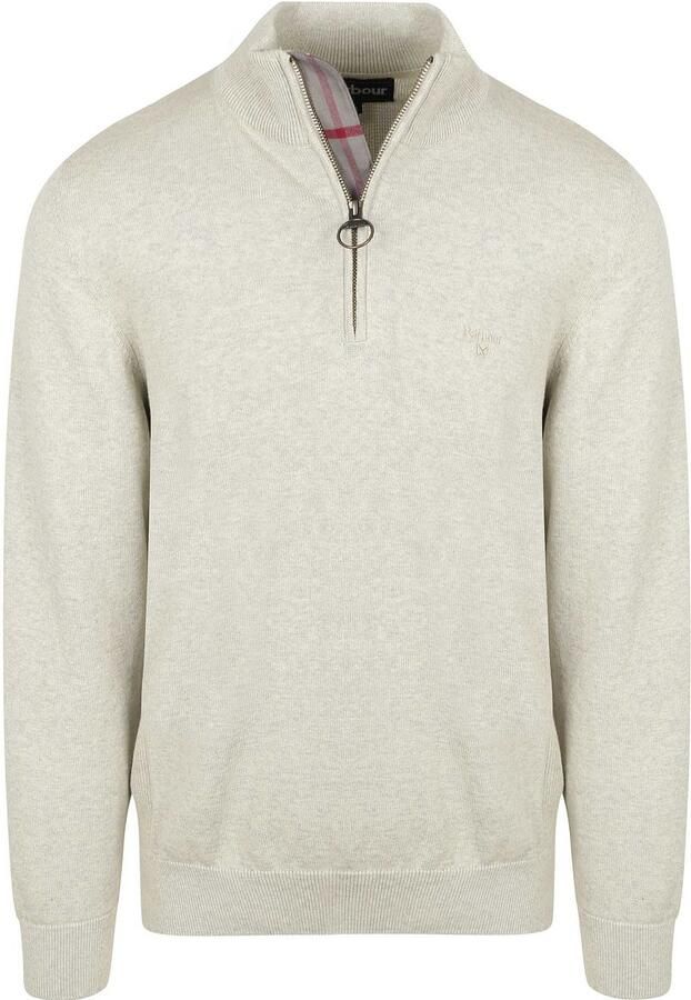 Barbour Trui Half Zip Greige