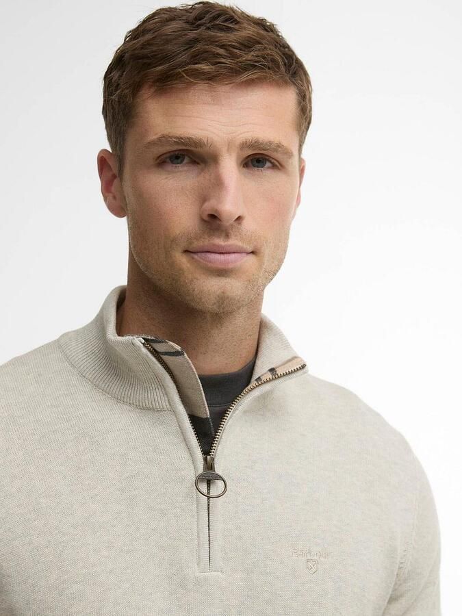 Barbour Trui Half Zip Greige - Foto 2
