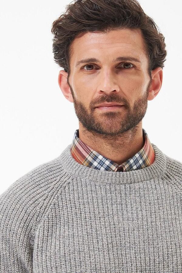Barbour Regular fit gebreide pullover van pure wol - Foto 5
