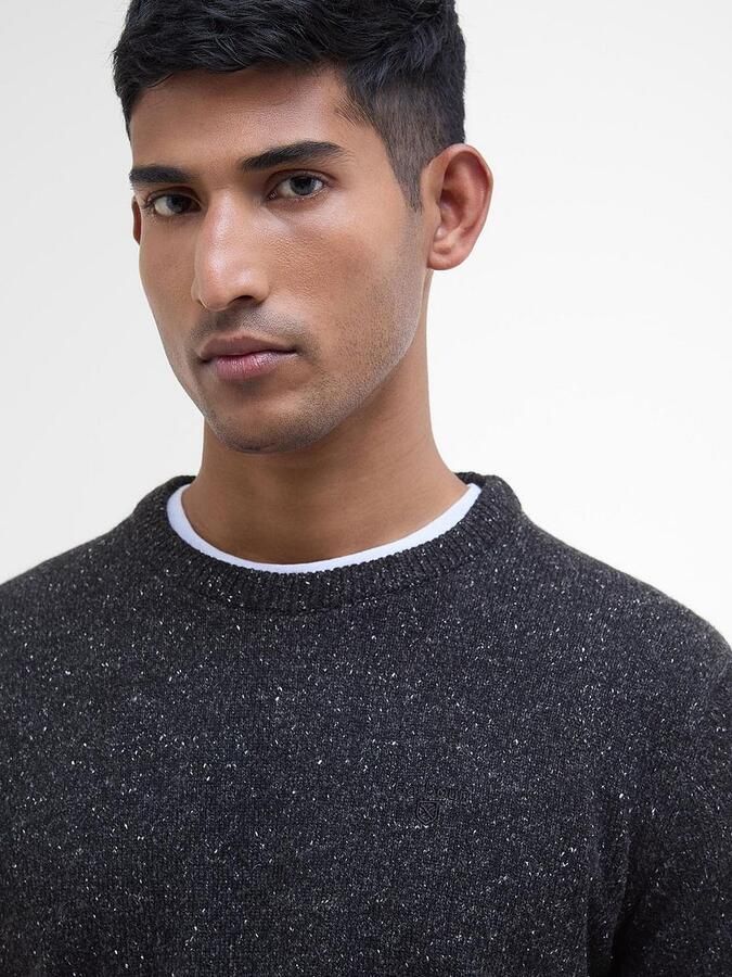 Barbour Essential Tisbury Heren Wollen Trui Black Heren - Foto 3