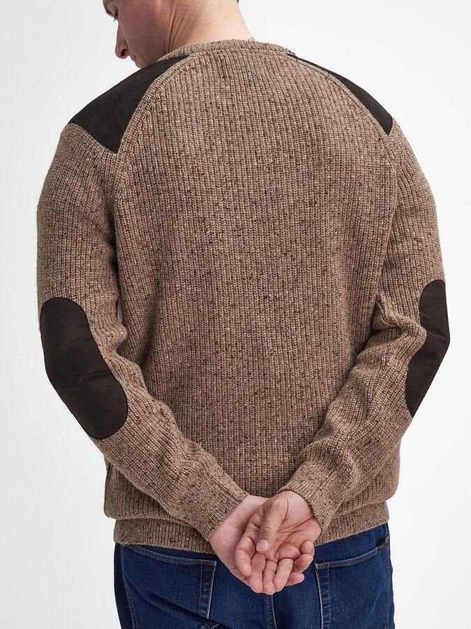 Barbour Trui Raisthorpe Lamswol Beige - Foto 3