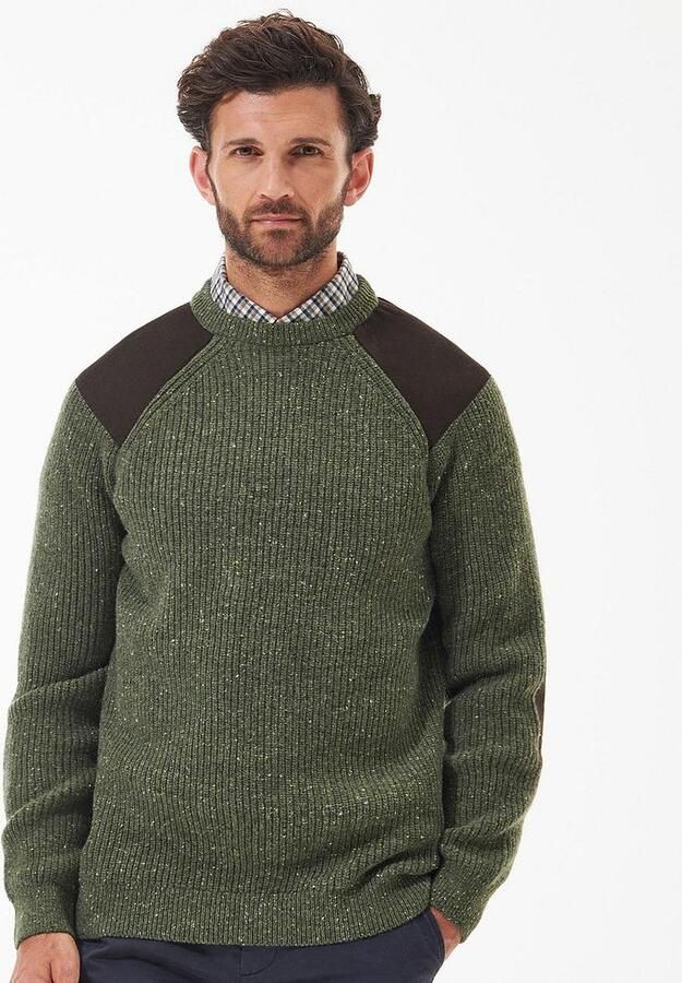 Barbour Trui Raisthorpe Lamswol Olijfgroen - Foto 4