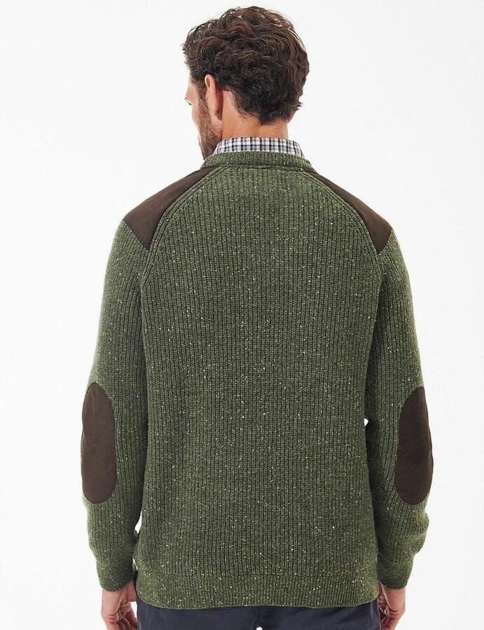 Barbour Trui Raisthorpe Lamswol Olijfgroen - Foto 3