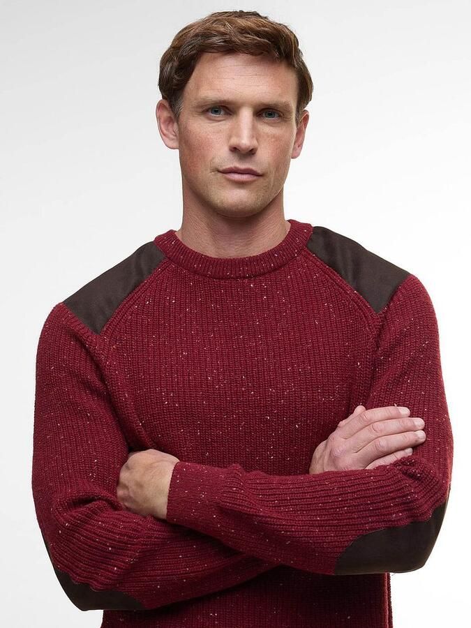 Barbour Trui Raisthorpe Lamswol Rood - Foto 2