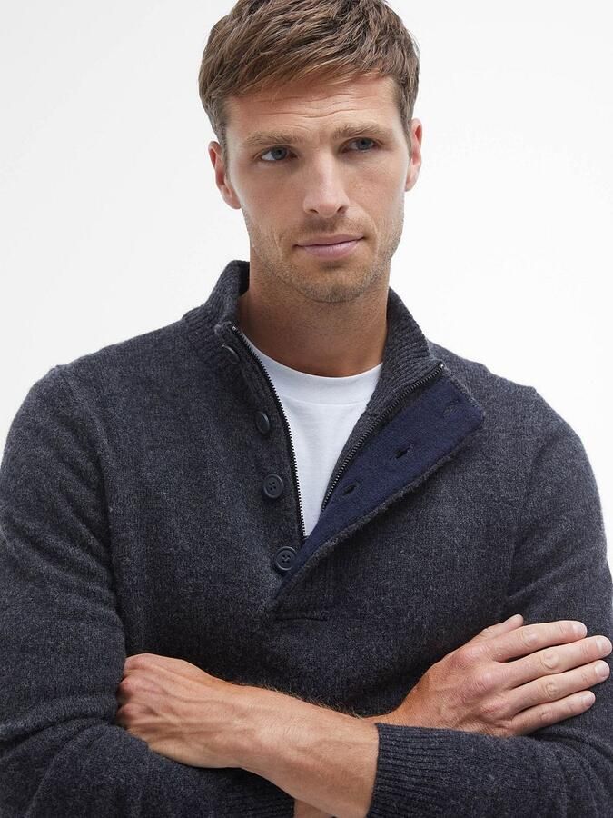 Barbour Trui Essential Patch Half Zip Knitt Ed Jumper - Foto 4