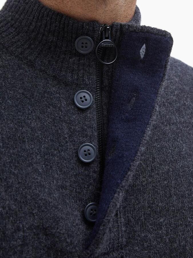 Barbour Trui Essential Patch Half Zip Knitt Ed Jumper - Foto 5
