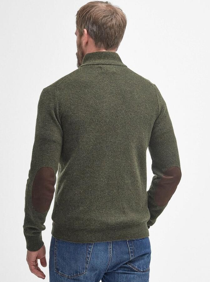 BARBOUR Heren Truien & Vesten Essential Patch Half Zip Knitted Jumper Donkergroen - Foto 7