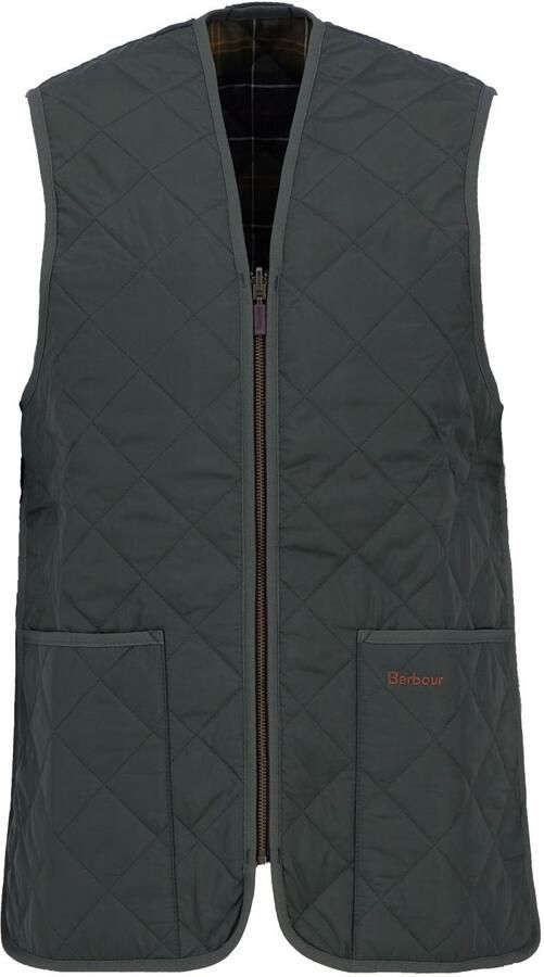 Barbour Gewatteerd Vest met Ritssluiting voor Heren Green