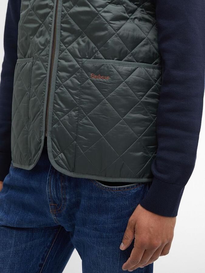 Barbour Gewatteerd Vest met Ritssluiting voor Heren Green Heren - Foto 4