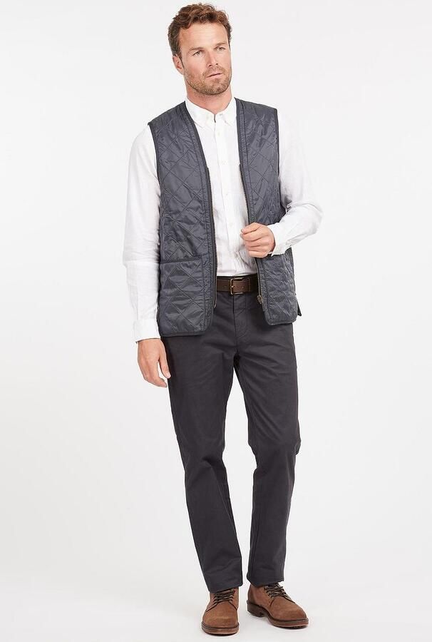 Barbour Veelzijdig Gewatteerd Vest Zip-In Liner Marineblauw Blauw Heren - Foto 5