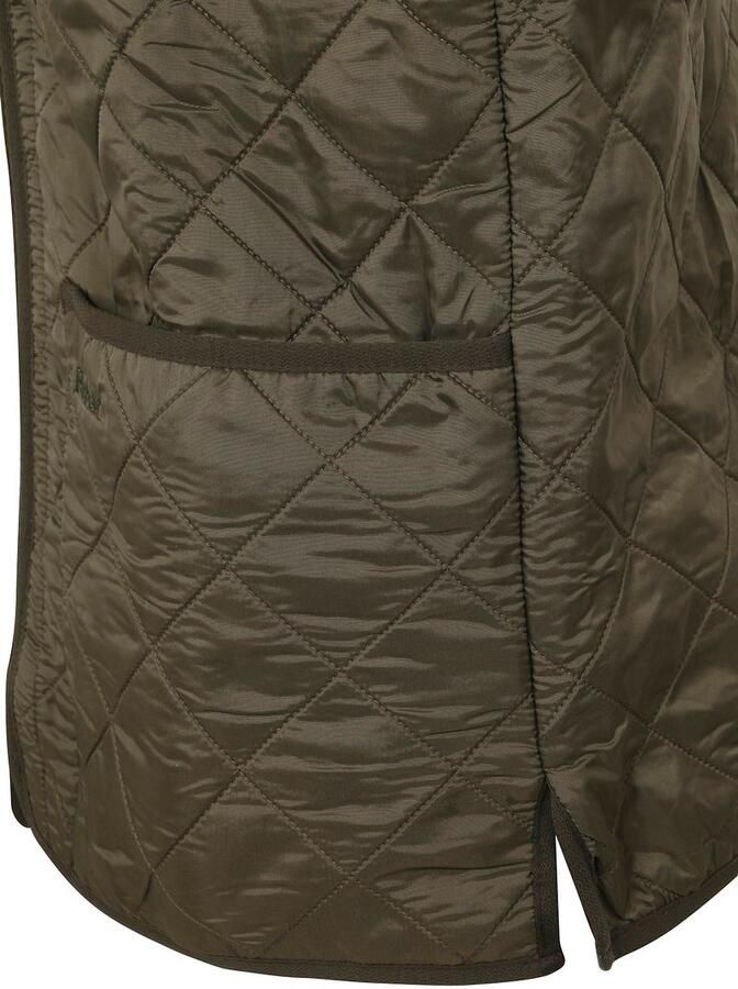 Barbour Groene gewatteerde trui met fleece voering en contrasterend logo borduursel Green Heren