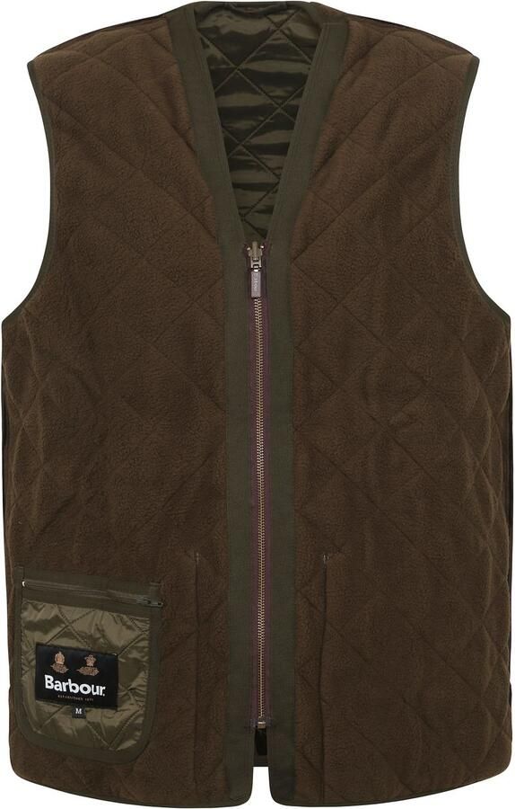 Barbour Groene gewatteerde trui met fleece voering en contrasterend logo borduursel Green Heren - Foto 3