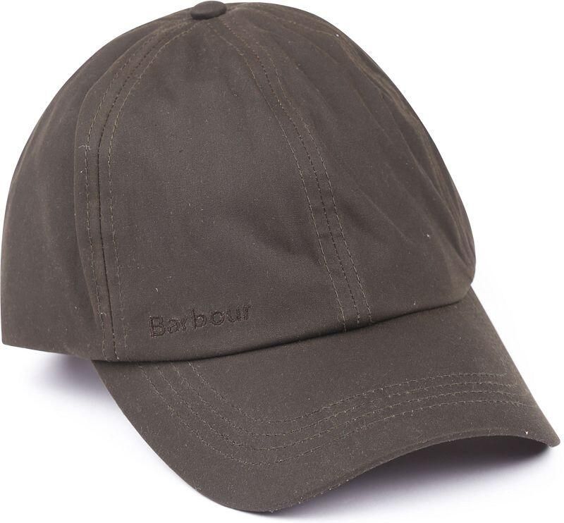 Barbour Gewaxte Katoenen Baseballpet Green Heren