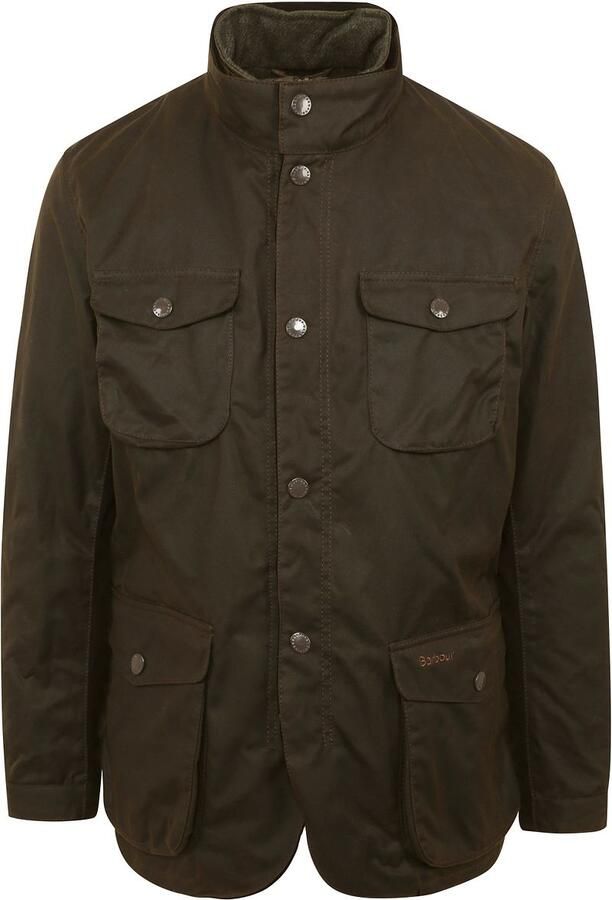 Barbour Groene Gewaxte Katoenen Ogston Jas Green Heren - Foto 3