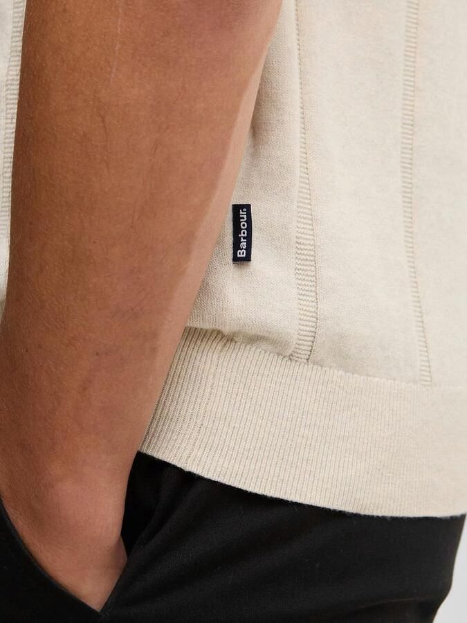 Barbour Wellburn Knitted Polo Ecru - Foto 3