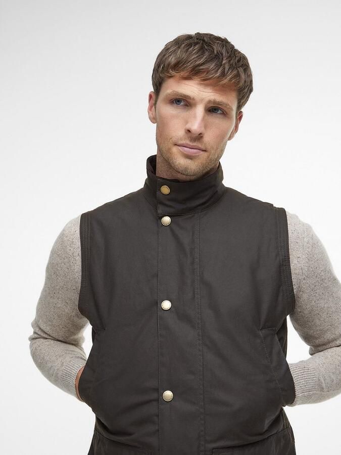 Barbour Westmoreland Wax Bodywarmer Olijfgroen - Foto 3