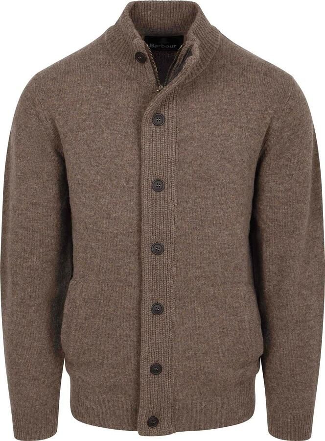 Barbour Zip Vest Wol Bruin