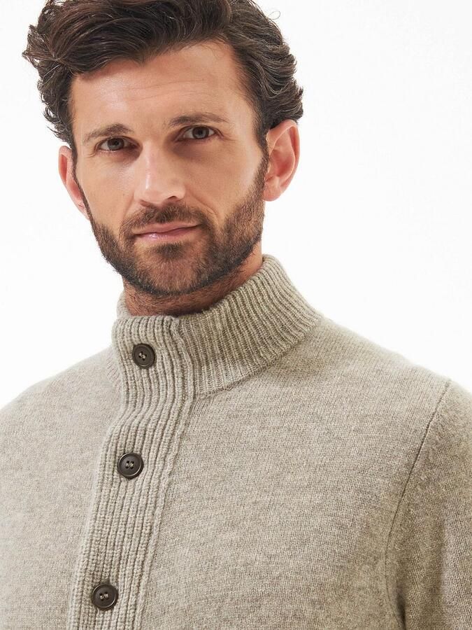 BARBOUR Heren Truien & Vesten Essential Patch Zip Through Knitted Jumper Grijs - Foto 5