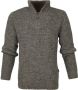 Barbour NewTyne Zip Trui Wol Donkergroen - Thumbnail 1