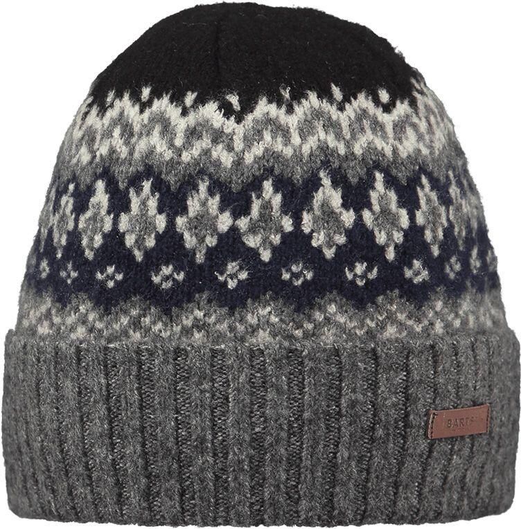 Barts muts Gregoris met ingebreid patroon antraciet