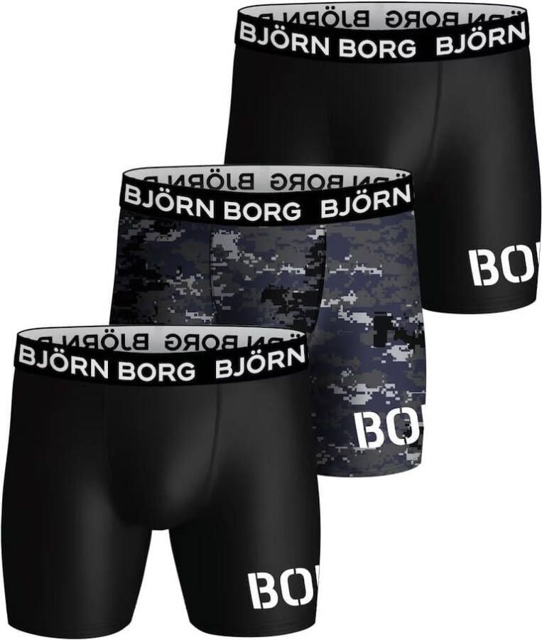 Bjorn Borg 3-Pack Performance Boxers Zwart
