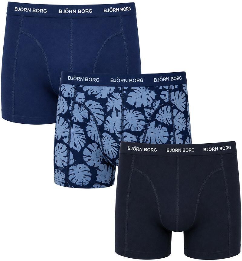 Björn Borg boxershorts blauw donkerblauw (set van 3) - Foto 2