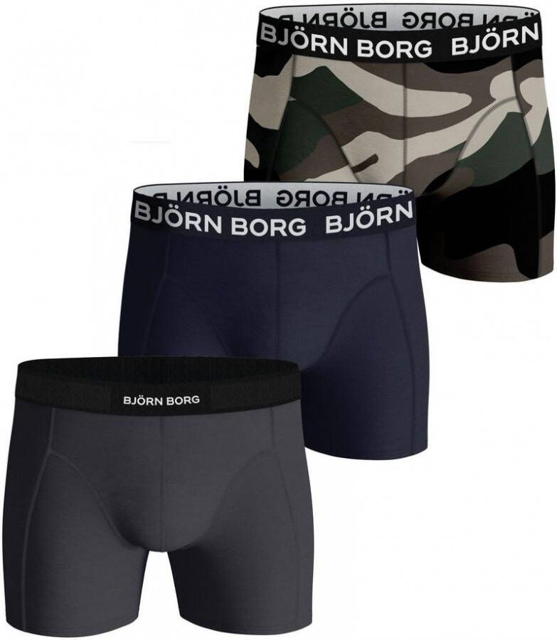 Bjorn Borg Boxers 3Pack Grijs Donkerblauw