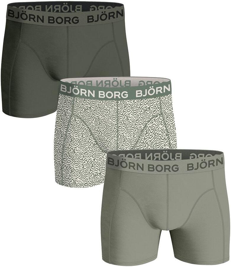 Björn Borg Boxers Cotton Stretch 3-Pack Groen - Foto 2