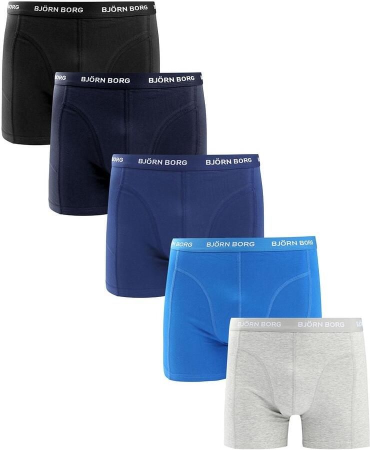 Björn Borg Boxers Cotton Stretch 5-Pack Blauw grijs - Foto 6