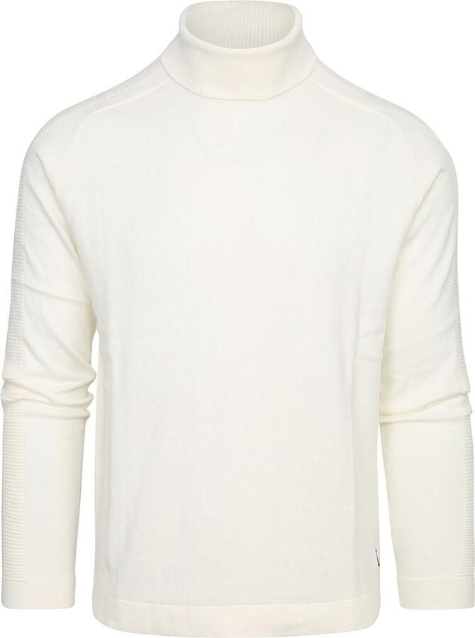 Blue Industry Ecru Katoenen Slim Fit Coltrui Beige Heren
