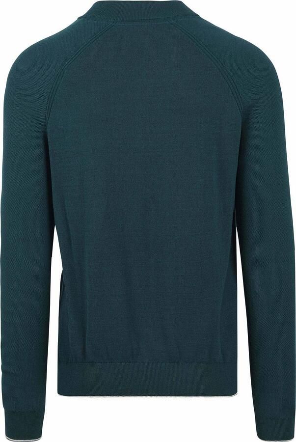 Blue Industry Sweater Half Zip Trui Donkergroen - Foto 4