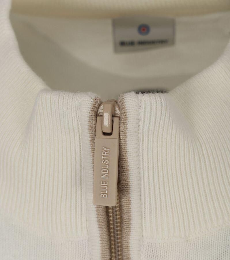 Blue Industry Cashmere Blend Half Zip Sweater White Heren - Foto 2
