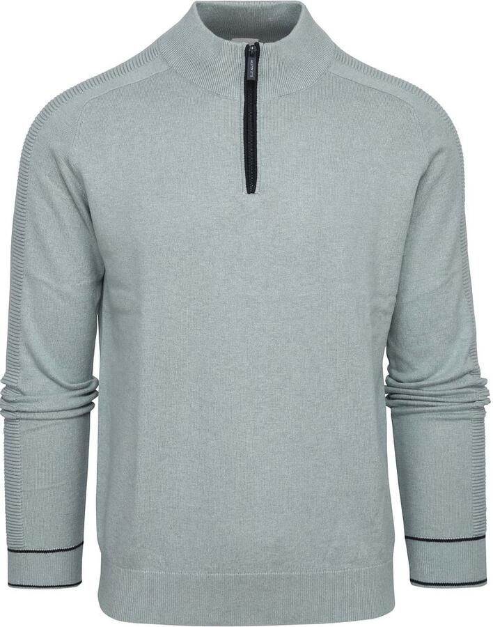 Blue Industry Groene Katoenen Slim Fit Trui Groen Heren